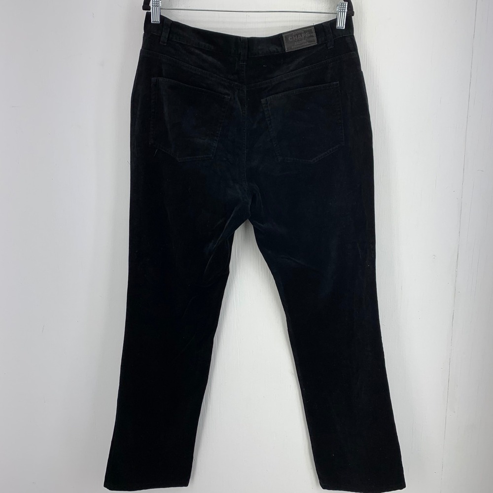 Goth Grunge Womens 12 Velvet Velour High Rise Straight Leg Pants Jeans Y2K 90s - Picture 5 of 8